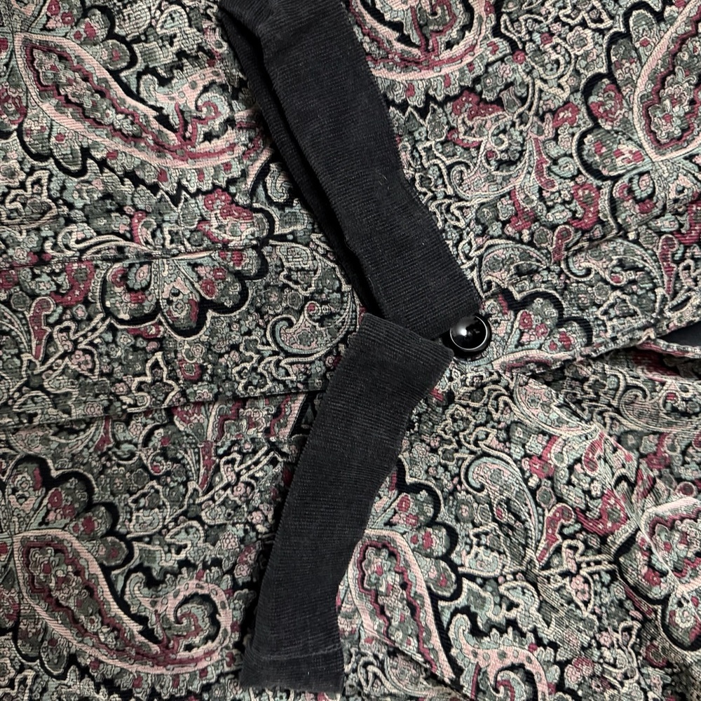 Paisley Patterned Open Front Blazer - image 8